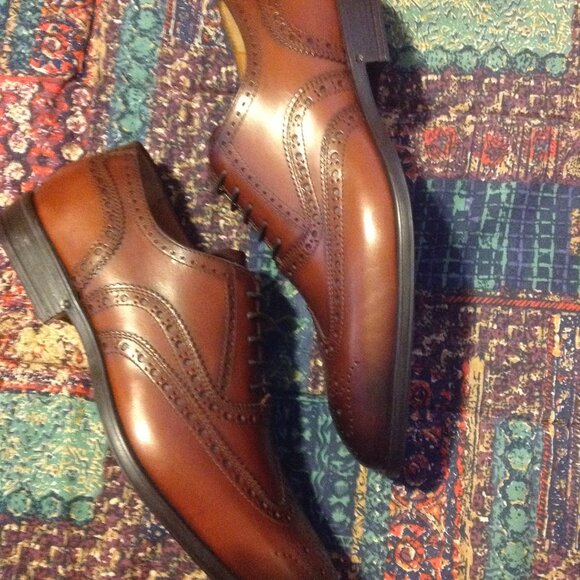 Antonio Maurizi Men\'s Brown Leather Wingtip Oxford Dress Shoes - 11(EU44) - NIB main image 5